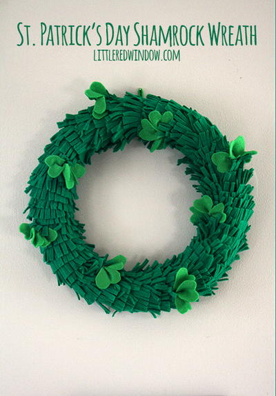 Felt Shamrock DIY Wreath