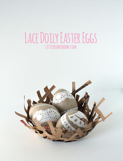 Rustic Lace Easter Egg Designs