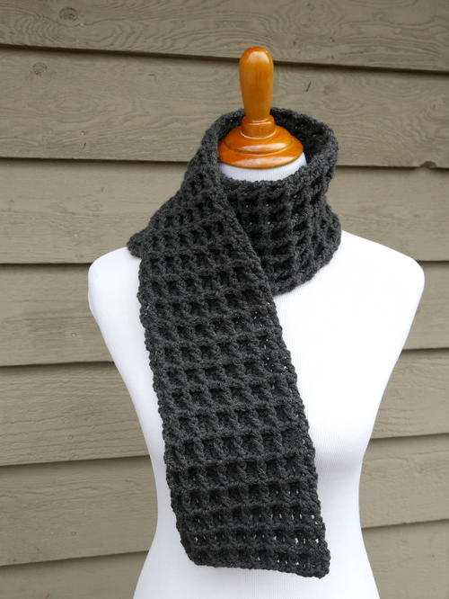 Waffle Stitch Charity Scarf