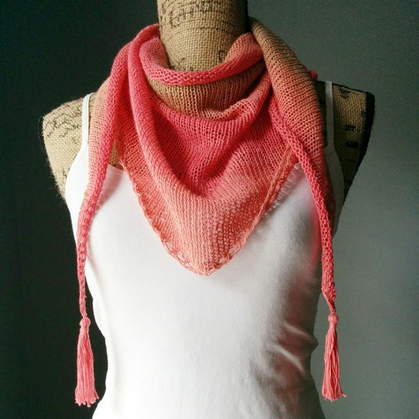 Strawberry Sunrise Shawlette