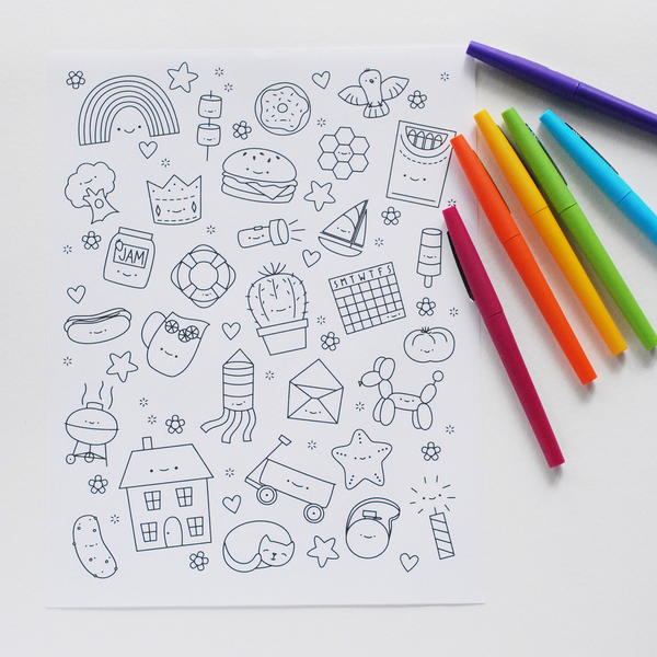 Whimsical Cuties Coloring Book Pages