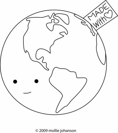 Earth Day Coloring Book Page