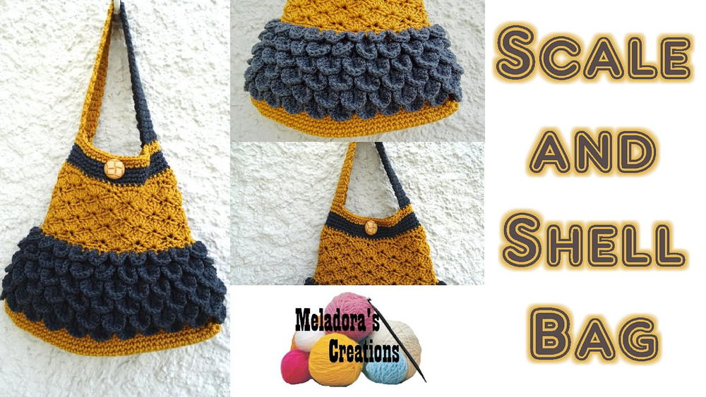 Shell Pattern Crochet Case Scale and Shell Crochet Bag | FaveCrafts.com