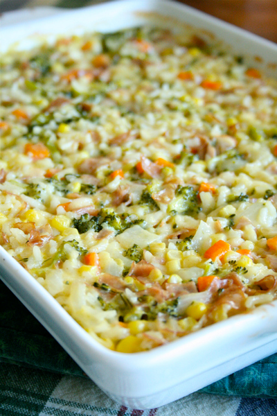 Kitchen Sink Rice Bake