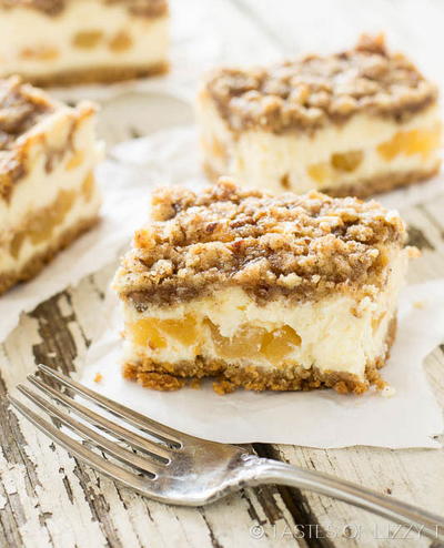 Just Like Cheesecake Factory Caramel Apple Cheesecake Bars