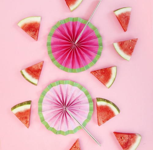Watermelon Paper Fan Craft