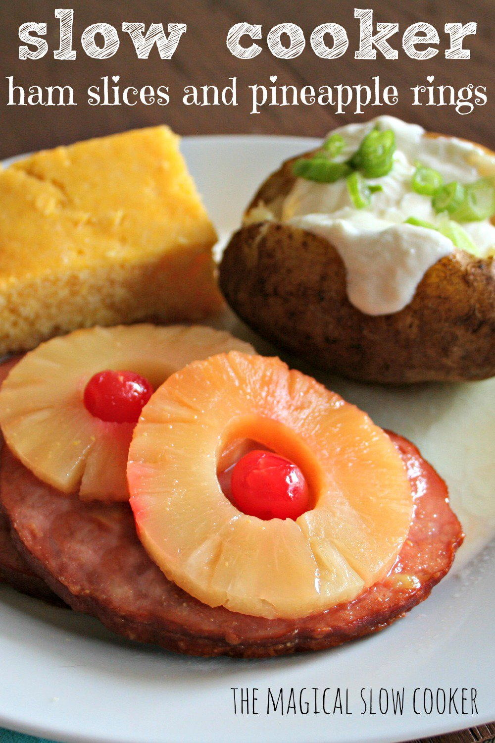 Old Fashioned Ham Slices and Pineapple Rings | AllFreeSlowCookerRecipes.com
