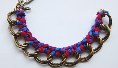 Rainbow Braided Chain DIY Bracelet