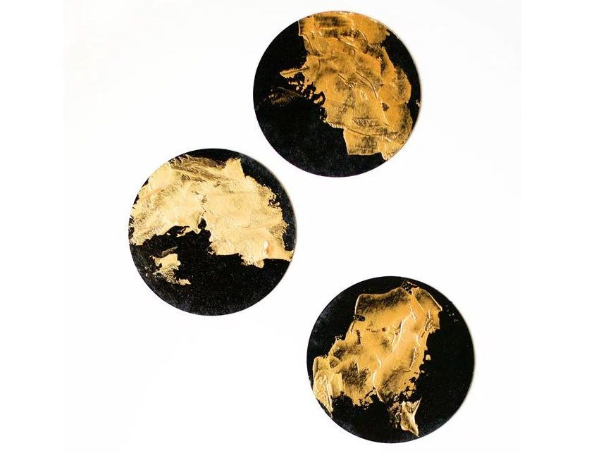 Black and Gold DIY Coasters FaveCrafts.com Black and Gold DIY Coasters FaveCrafts.com