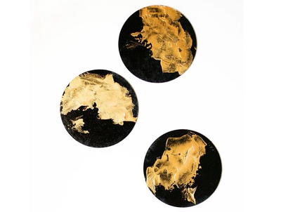 Black and Gold DIY Coasters