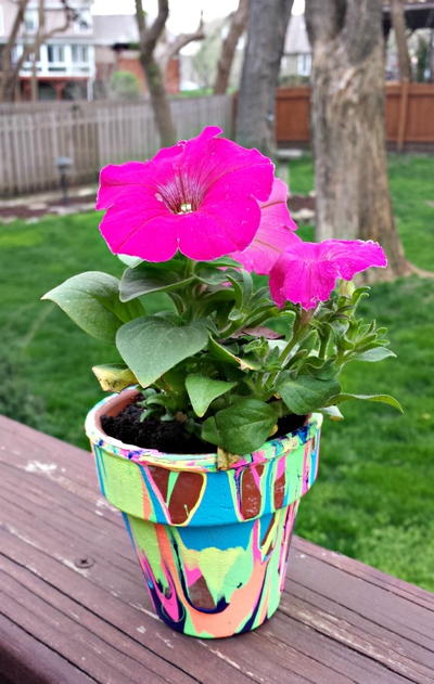 Rainbow Pots Mothers Day Craft