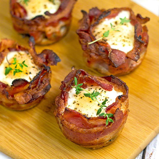 Sunday Morning Bacon Egg Cups | FaveSouthernRecipes.com