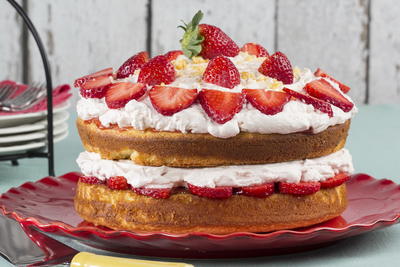 Layered Strawberry Cake