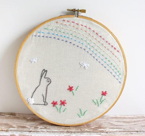 Adorable Easter Bunny Embroidery Pattern