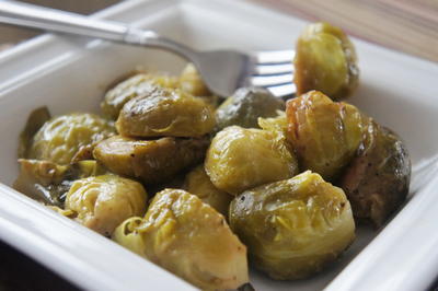 Mama's Maple Dijon Glazed Brussels Sprouts