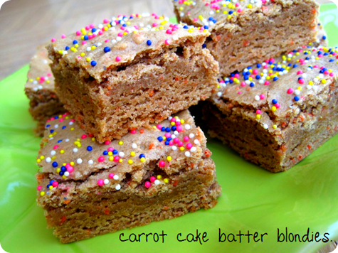 Carrot Cake Batter Blondies