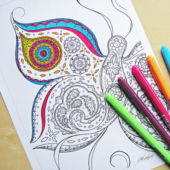  Butterfly  Printable  Coloring  Page  FaveCrafts com