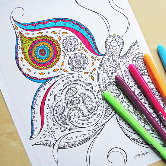 Download Butterfly Printable Coloring Page | FaveCrafts.com