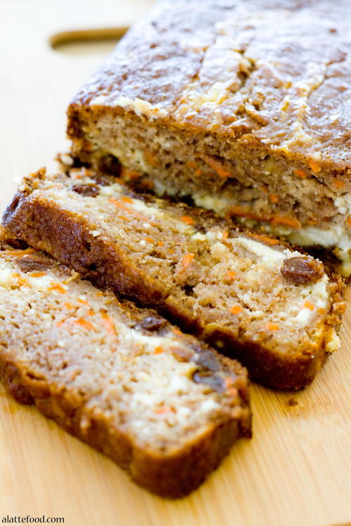 Cheesecake Stuffed Carrot Cake Bread