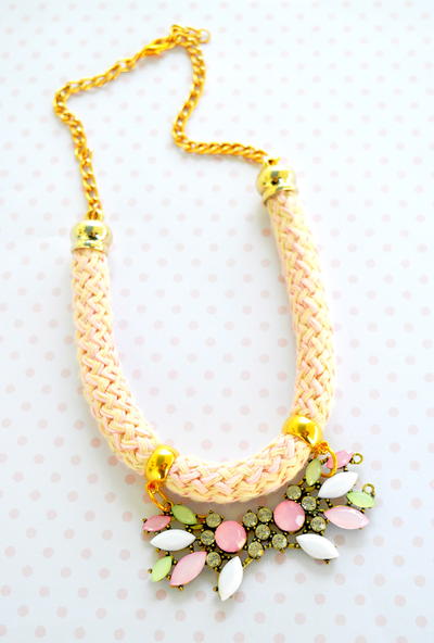 Spring Rhinestone Statement Necklace