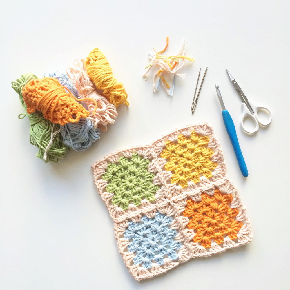 Modern Granny Square Crochet Pattern For A Potholder – Mama In A Stitch