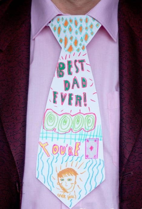 Colored-By-Me Fathers Day Tie