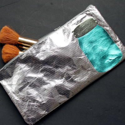 Metallic Mason Jar DIY Make Up Bag