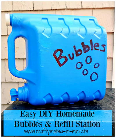 Easy DIY Homemade Bubbles Refill Station