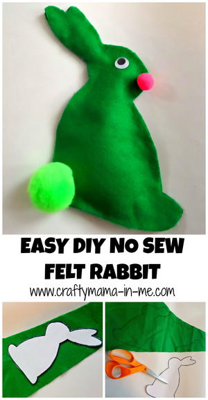 Easy DIY No Sew Felt Rabbit
