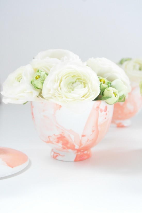 Nail Polish Marble Vases