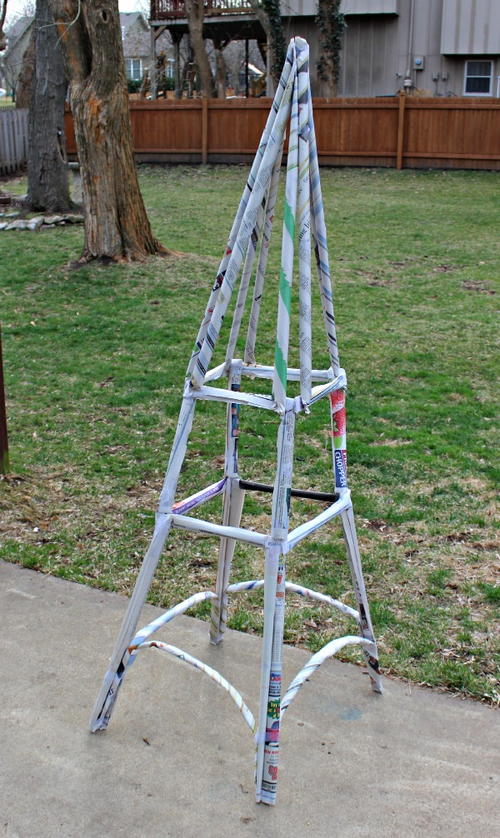 Eiffel Tower Recycled Craft