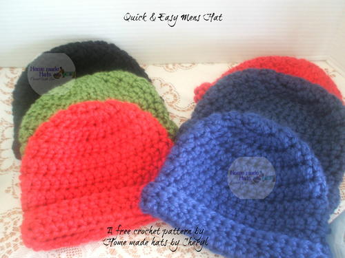 Quick Easy Men S Hat Allfreecrochet Com Quick Easy Men S Hat Allfreecrochet Com