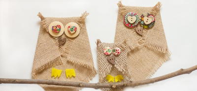 Adorable Burlap Owl Craft