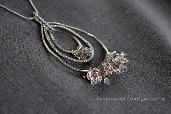 Pear Necklace with Swarovski Crystals