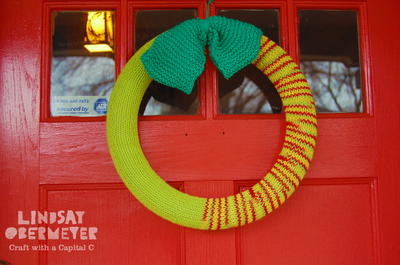 Knitted Welcome Wreath