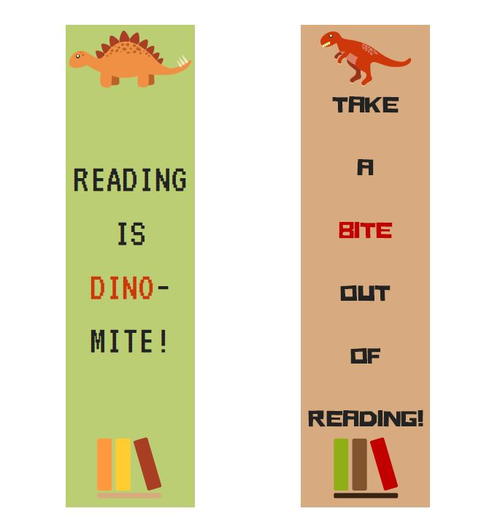 DINO-Mite Printable Bookmarks