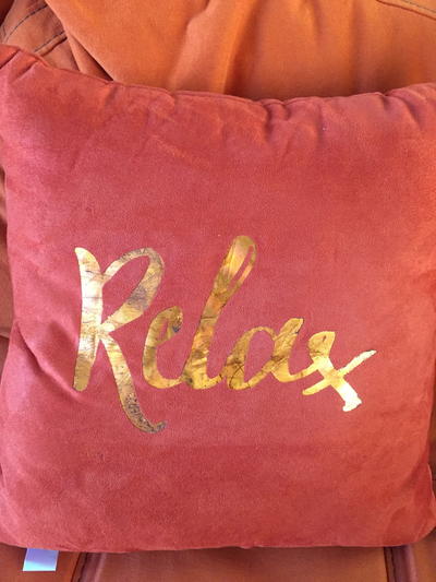 Relax Deco Foil Pillow