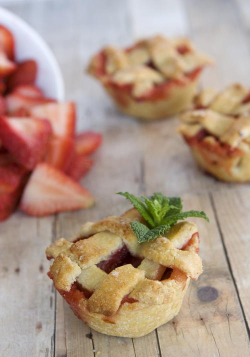Strawberry Rhubarb Mini Pies