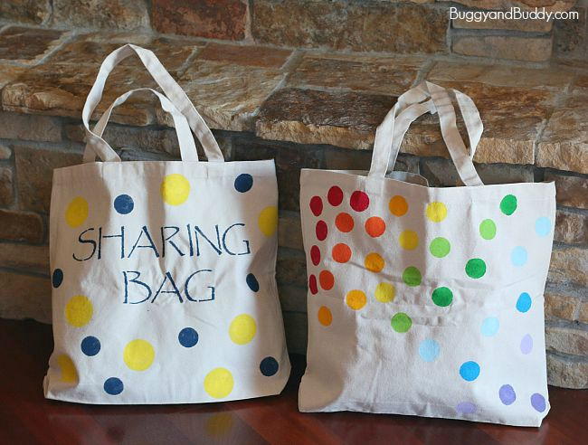 Stencil-Art DIY Tote Bags | AllFreeKidsCrafts.com