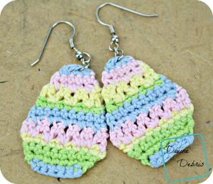 Easter Egg Crochet Earrings