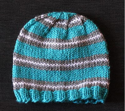 Striped Baby Hat Knitting Pattern