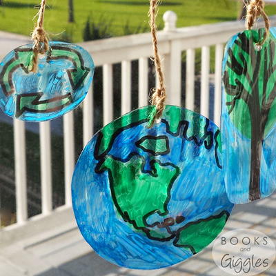 Earth Day Upcycled DIY Suncatchers
