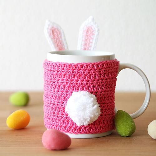 Easter Bunny Crochet Mug Cozy