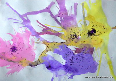 Colorful Blow Painting Art