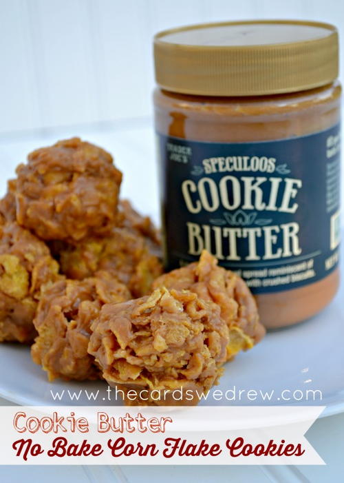 Cookie Butter No Bake Cornflake Cookies