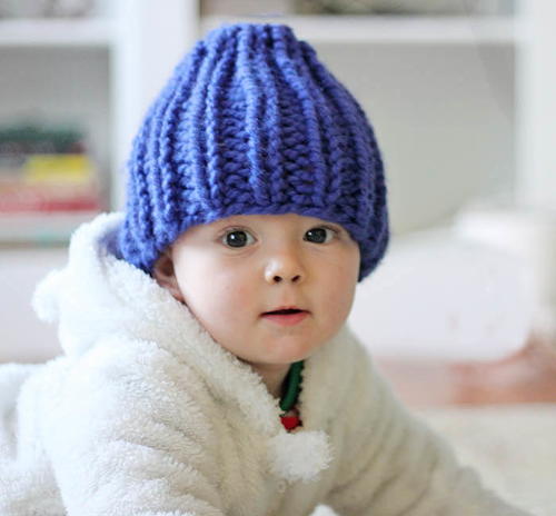 Blueberry Fields Baby Hat | AllFreeKnitting.com