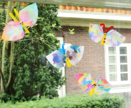 Watercolor Butterfly Coffee Filter Crafts