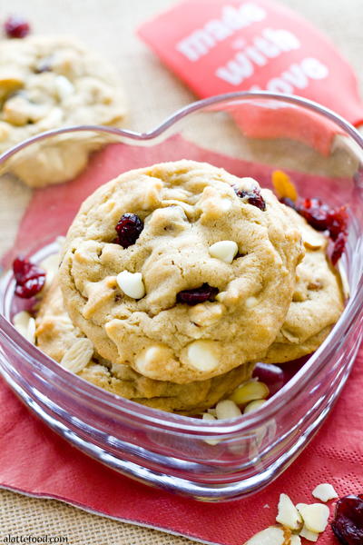 Cherry White Chocolate Almond Cookies