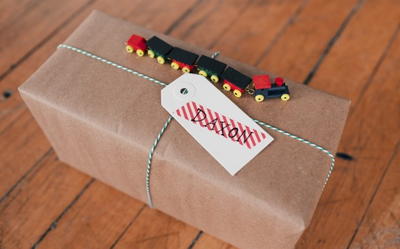 Toy Train Gift Wrapping Ideas