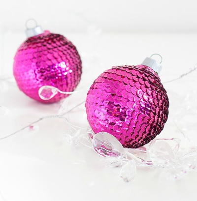 Simple Sequin Homemade Christmas Ornaments